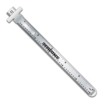 Stainless Steel 6" Pocket Ruler 32nds & 16ths Over 64ths