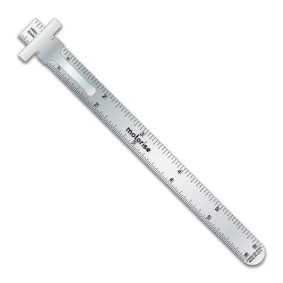 Stainless Steel 6" Pocket Ruler 16ths Over 32nds