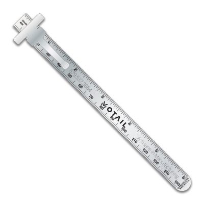 Stainless Steel Pocket Ruler 6" with 32nds Over MM