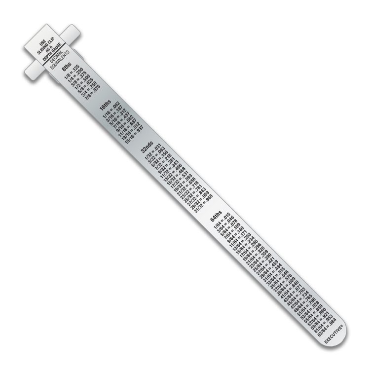 Stainless Steel Pocket Ruler 6" with 32nds Over MM - Image 2
