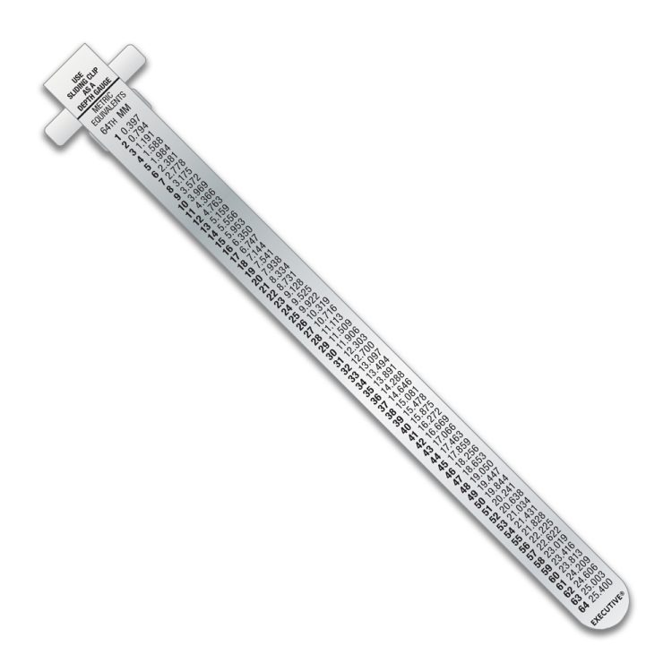 Stainless Steel Pocket Ruler 6" with 32nds Over MM - Image 3