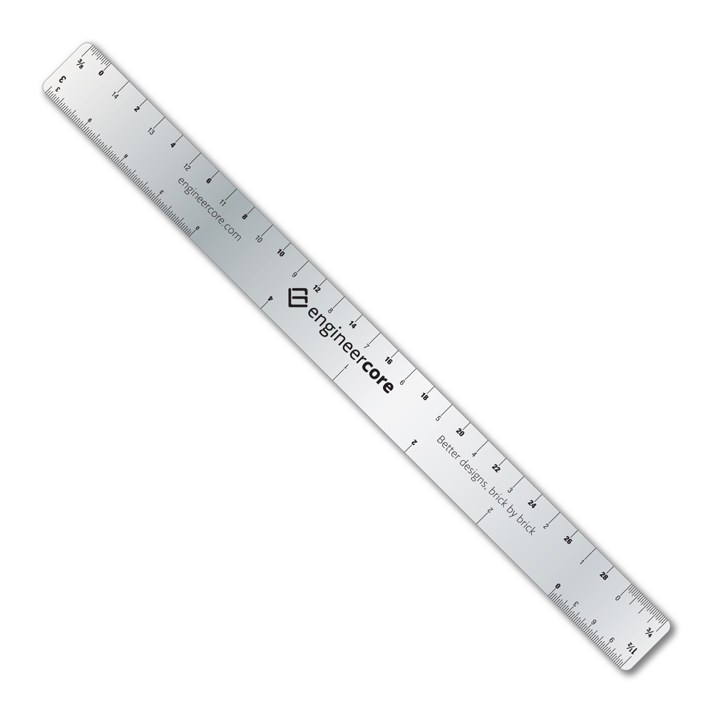 12" Stainless Steel Architect or Engineer Ruler - Image 3
