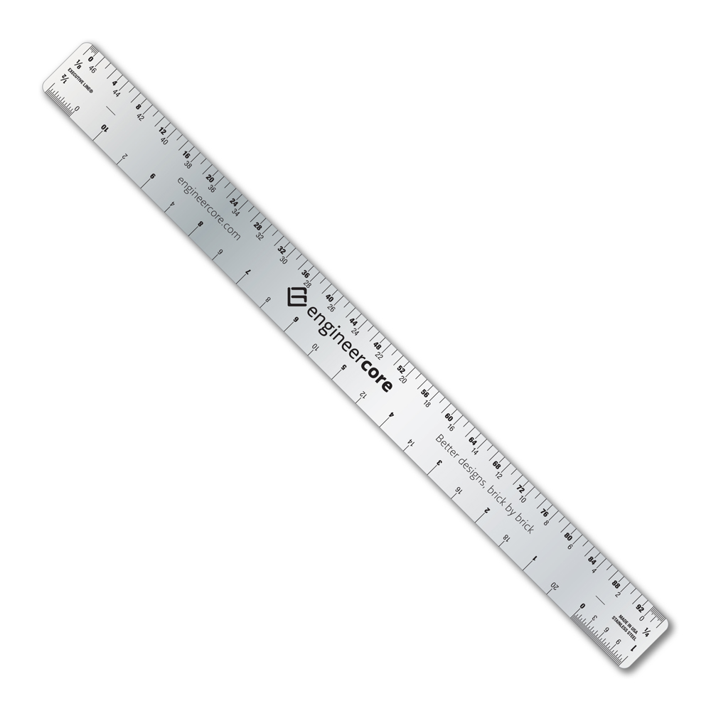 12" Stainless Steel Architect or Engineer Ruler