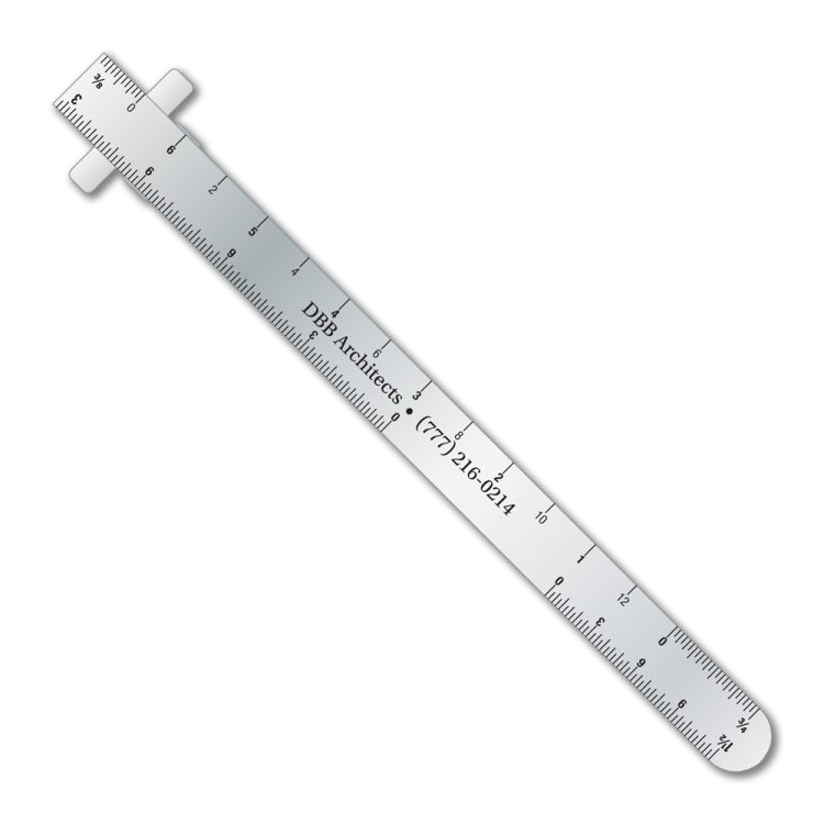 Stainless Steel 6" Pocket Ruler with Architect or Engineer Scales - Image 5