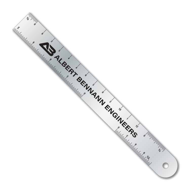 Stainless Steel 6" Ruler with Architect or Engineer Scales - Image 3