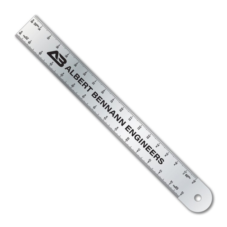 Stainless Steel 6" Ruler with Architect or Engineer Scales - Image 5
