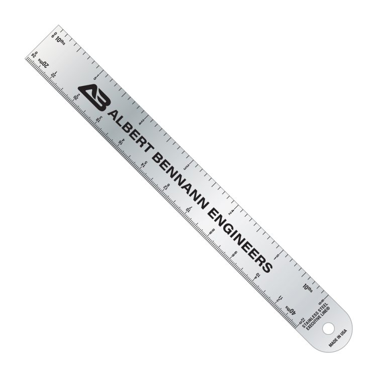 Stainless Steel 6" Ruler with Architect or Engineer Scales - Image 4