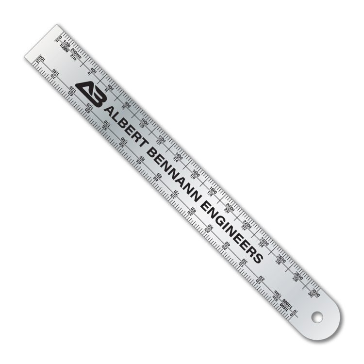 Stainless Steel 6" Ruler with Architect or Engineer Scales - Image 7