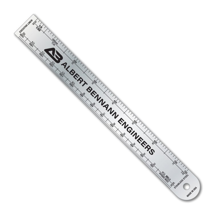 Stainless Steel 6" Ruler with Architect or Engineer Scales - Image 6