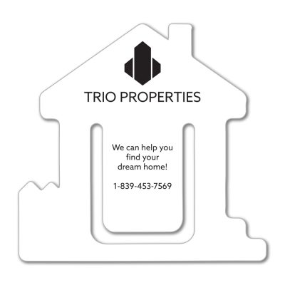 Plastic House Bookmark - PVC or Polycarbonate