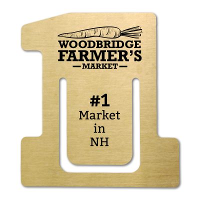 Metal Number One #1 Bookmark - Brass