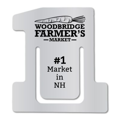Number One Shaped Bookmark Aluminum, Brass or PVC