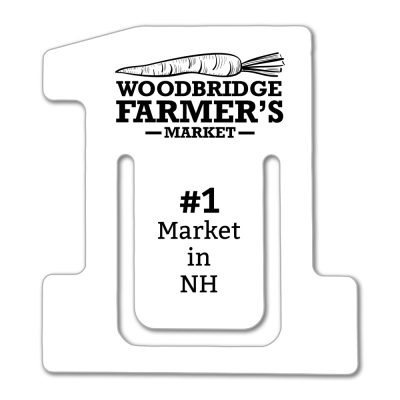 Plastic Number One #1 Bookmark - PVC or Polycarbonate