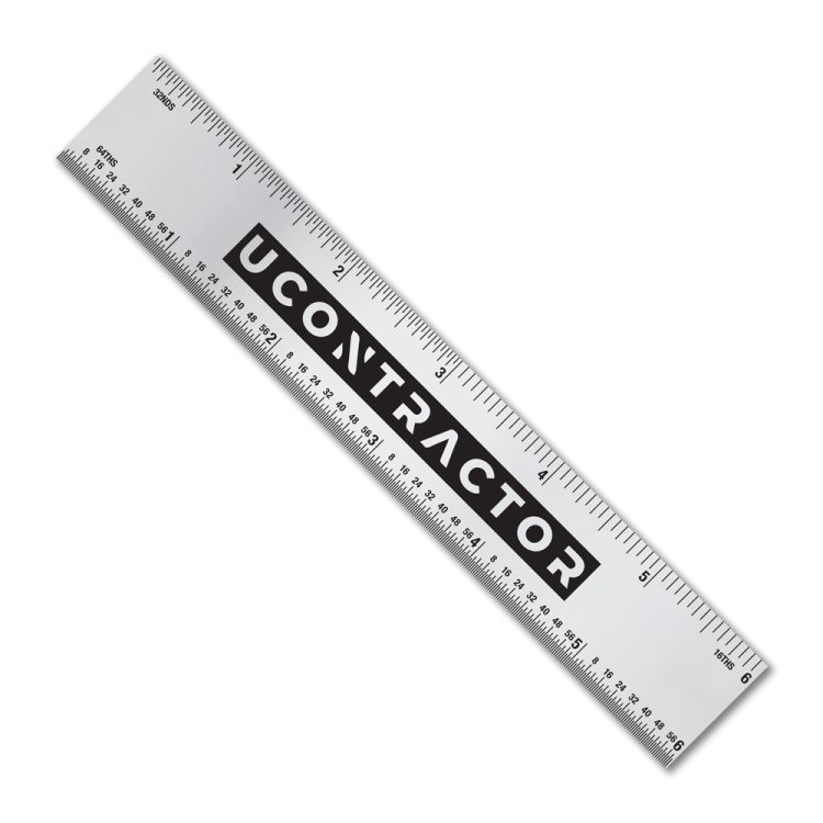 6 X5 Inch Ruler 6 Inch Ruler - Inches and/or Metric, Stainless Steel - Executive Line
