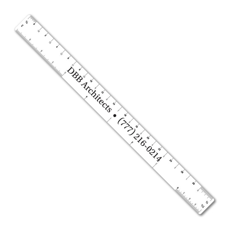 12" Flexible PVC Ruler with Architect and Engineer Scales - Image 3