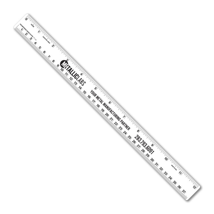 12" Flexible PVC Ruler with Tinner Circumference Scales