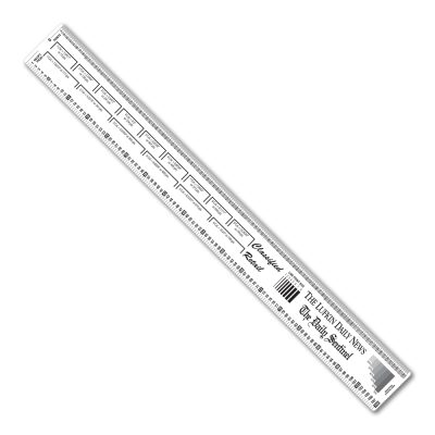18" Flexible PVC Ruler with Printing & Publishing Scales