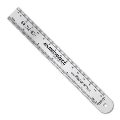 Stainless Steel 6" Ruler MM Over 32nds and 16ths