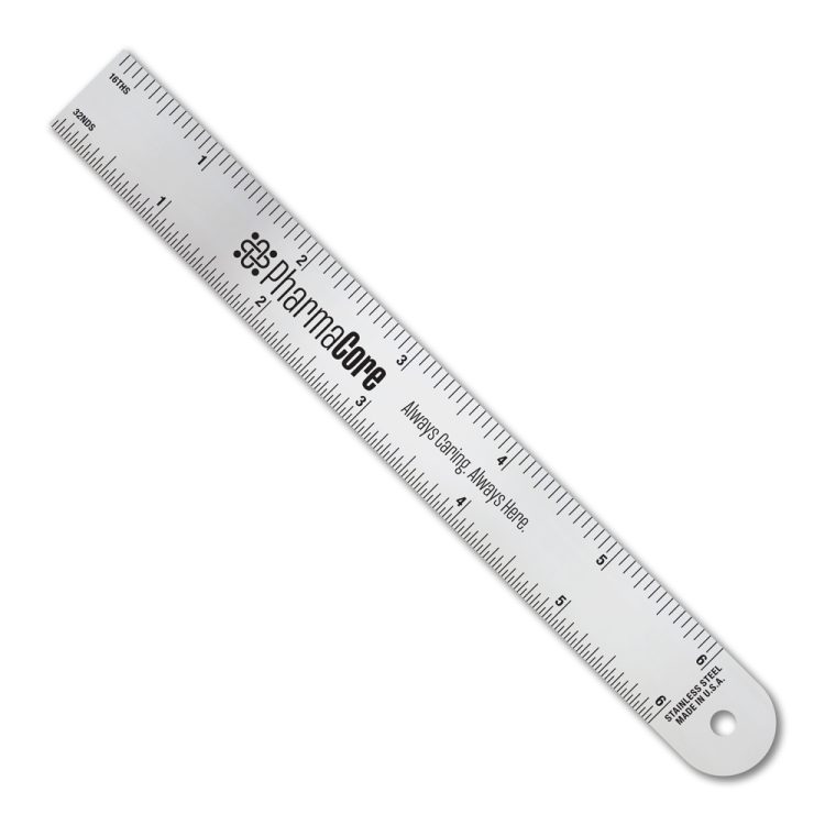 Stainless Steel 6" Ruler 16ths Over 32nds