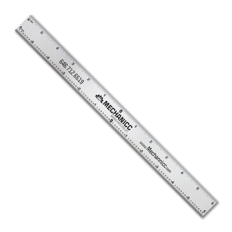 12" Stainless Steel Ruler with Center Finding Scales - Image 3