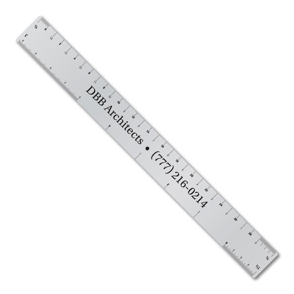 12" Metalphoto® Aluminum Ruler with Architect and Engineer Scales - Image 3