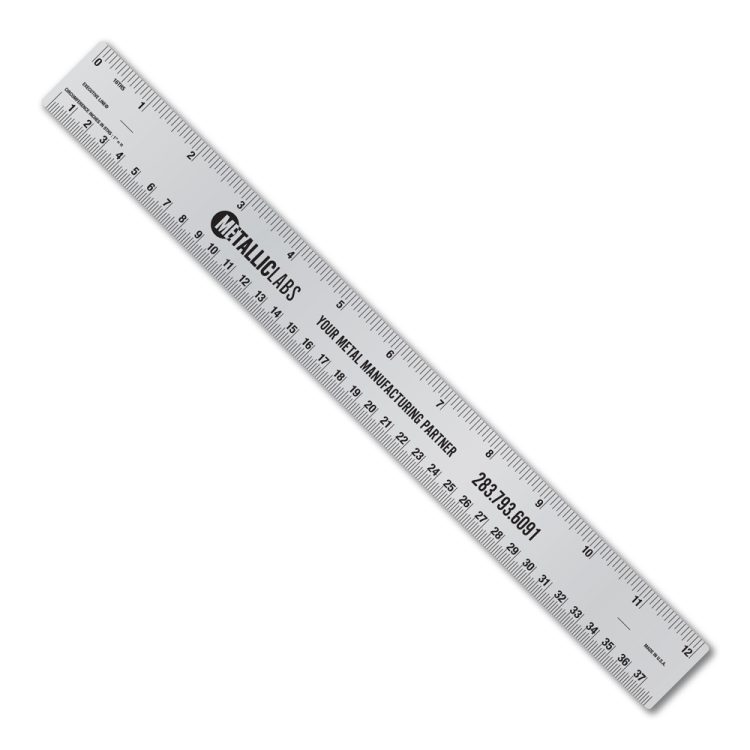 12" Metalphoto® Aluminum Ruler with Tinner Circumference Scales