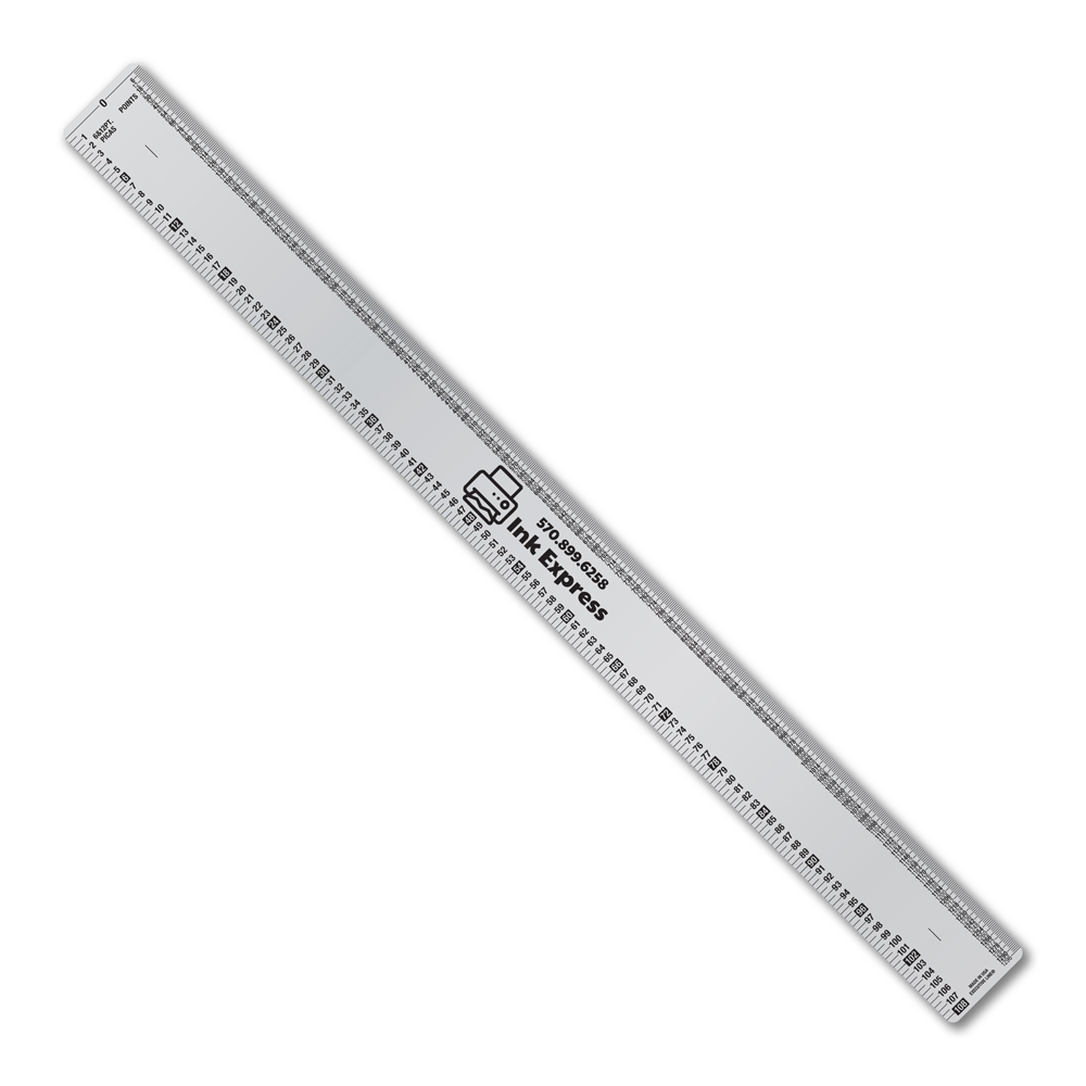 18" Metalphoto® Aluminum Ruler with Printing & Publishing Scales