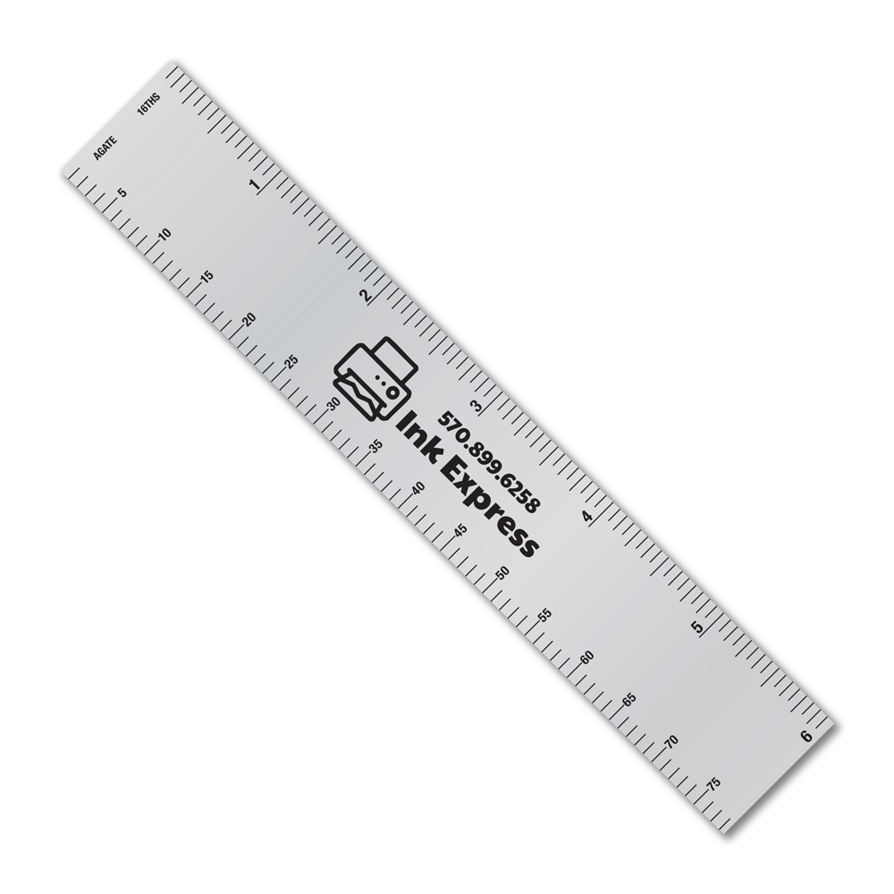 6" Metalphoto® Aluminum Ruler with Printing & Publishing Scales - Image 3