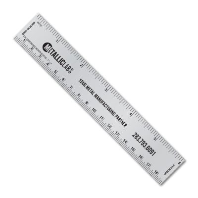 6" Metalphoto® Aluminum Ruler with Tinner Circumference Scales