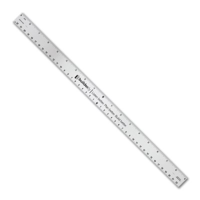 18" Stainless Steel Ruler with Center Finding Scales