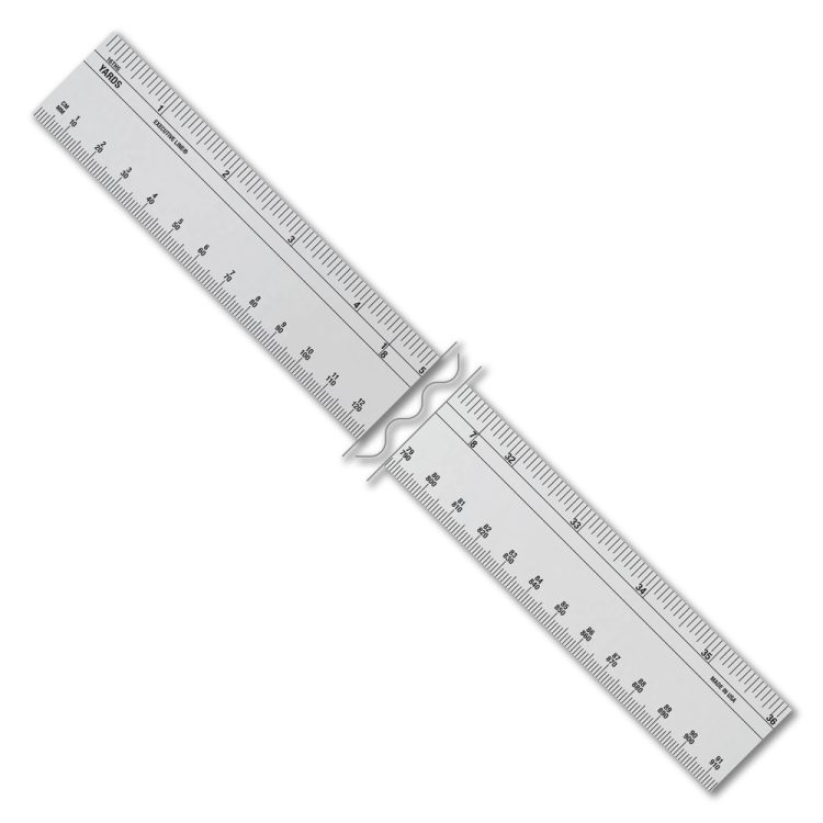 Etched Stainless Steel Yardstick Ruler - Image 3