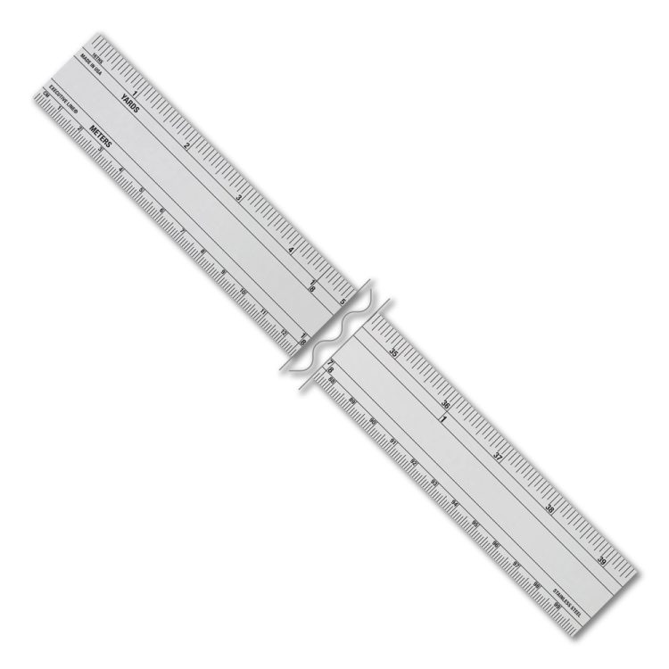 Etched Stainless Steel Meterstick Ruler - Image 3