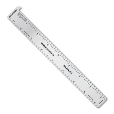 Stainless Steel Hook Ruler with Can Size Gauge