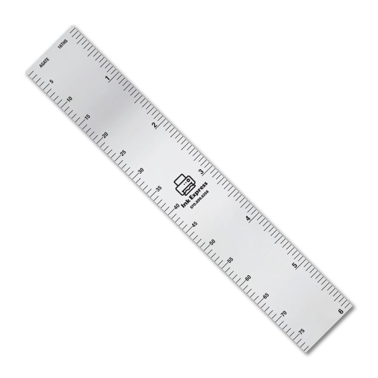 6" Stainless Steel Ruler with Printing & Publishing Scales - Image 3