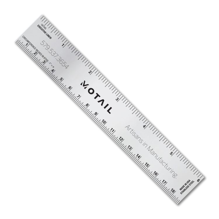 6" Stainless Steel Ruler with Tinner Circumference Scales
