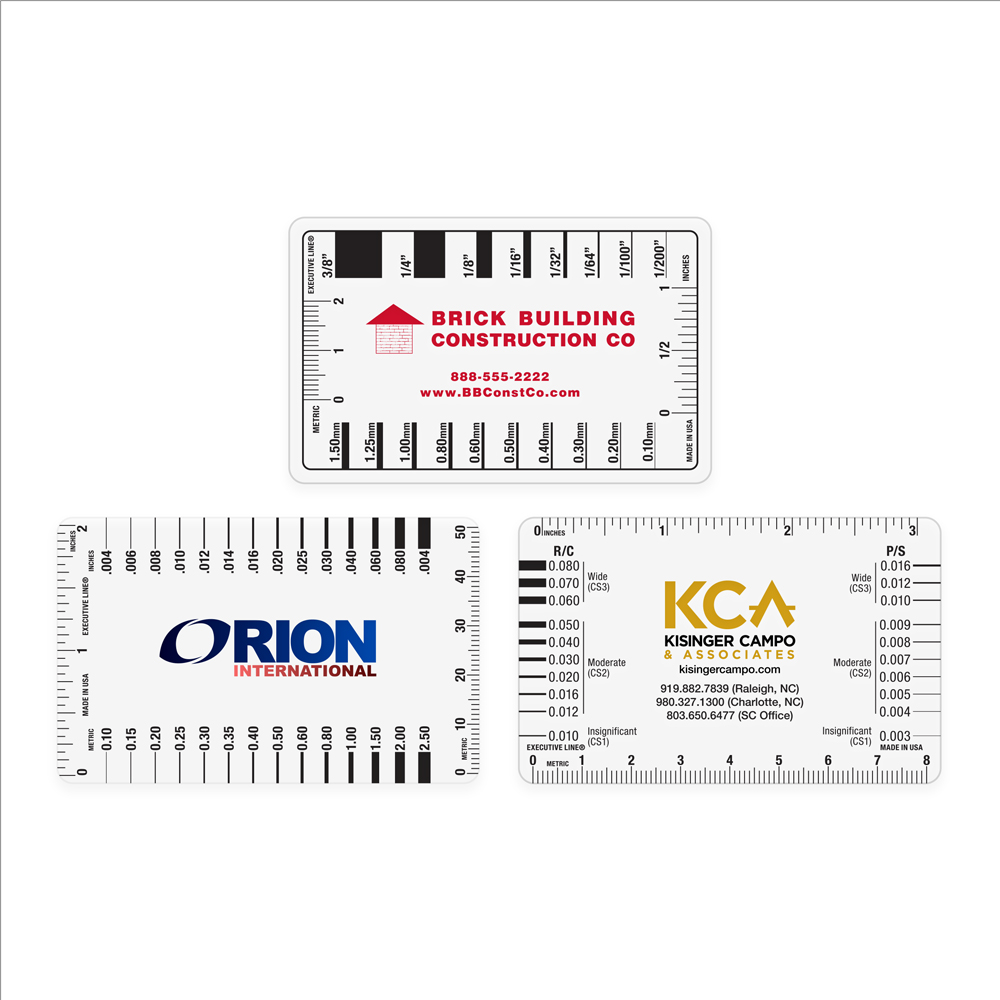 Crack Width Gauge – 1 Color or 4CP, Polycarbonate