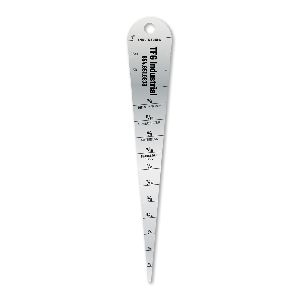 Flange Gap Tool Gauge - 0.0625 to 1 Inch, Stainless Steel