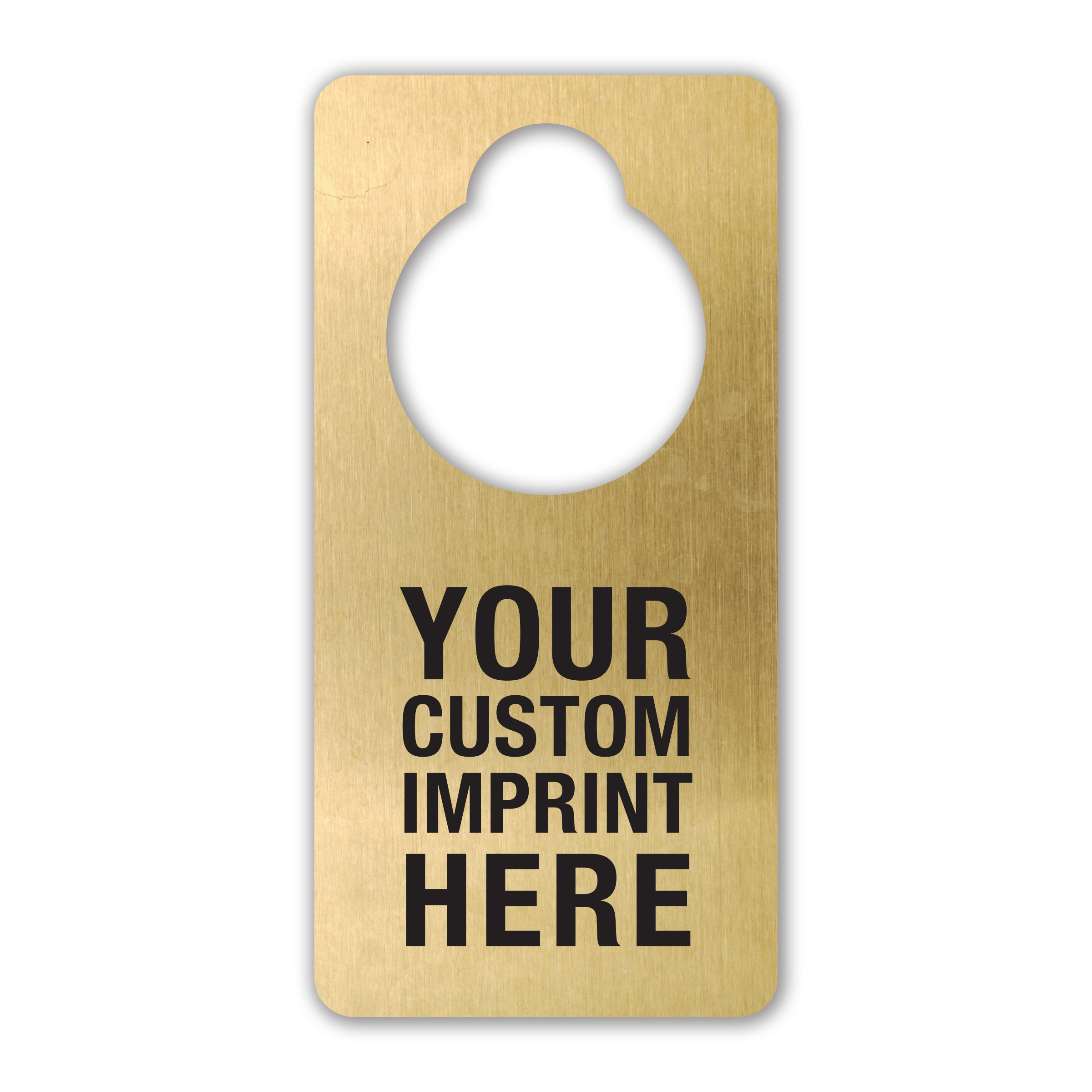 Metal Door Tag Hanger - Brass - Image 2
