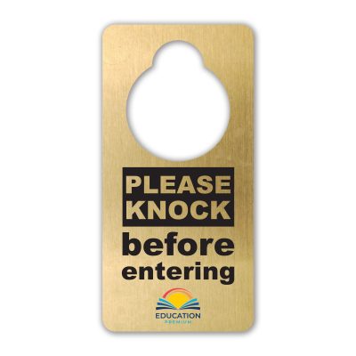Metal Door Tag Hanger - Brass