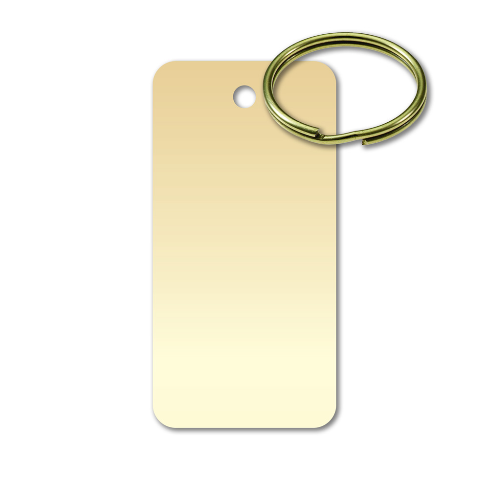 Metal Key Tag - 2" x 1" Rectangle, Aluminum - Image 5