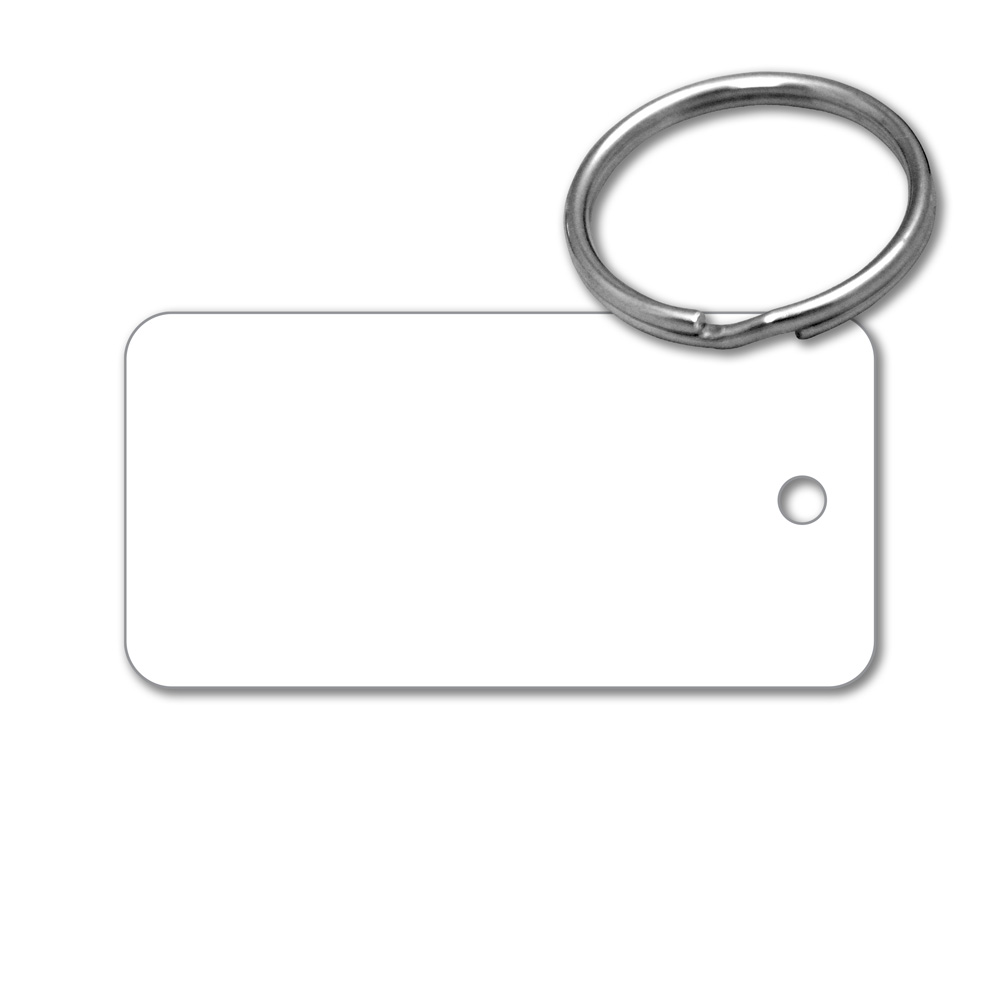 Plastic Key Tag - 2" x 1" Rectangle, PVC or Polycarbonate - Image 3