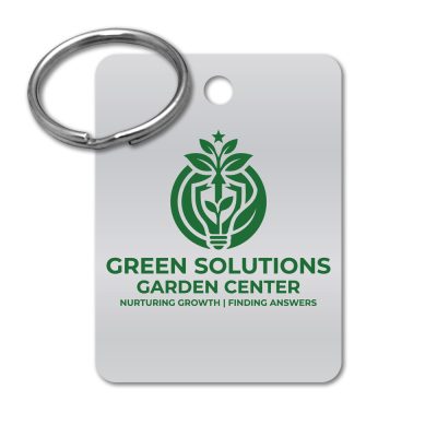 Metal Key Tag - 2" x 1.5" Rectangle, Aluminum