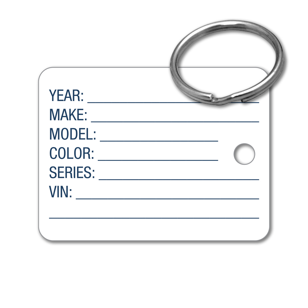 Plastic Key Tag - 2" x 1.5" Rectangle, PVC or Polycarbonate - Image 3