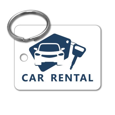 Plastic Key Tag - 2" x 1.5" Rectangle, PVC or Polycarbonate