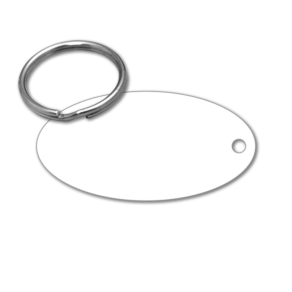 Plastic Key Tag - 2" x 1" Oval, PVC or Polycarbonate - Image 2