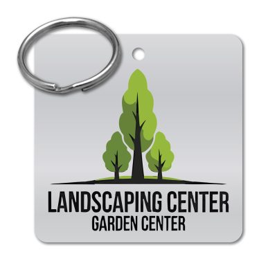 Metal Key Tag - 2" x 2" Square, Aluminum