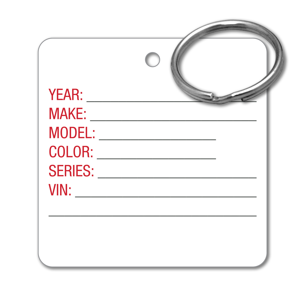 Plastic Key Tag - 2" x 2" Square, PVC or Polycarbonate - Image 3