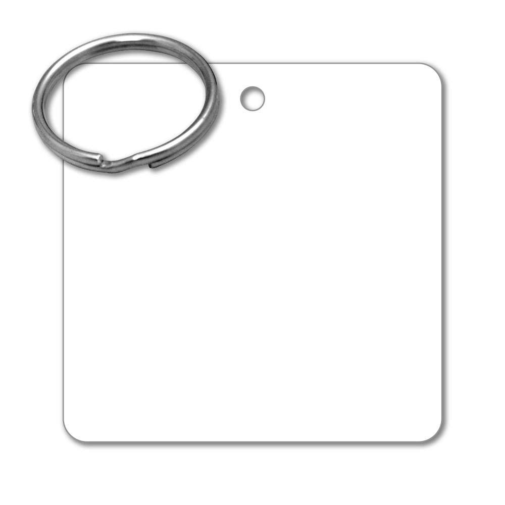 Plastic Key Tag - 2" x 2" Square, PVC or Polycarbonate - Image 2