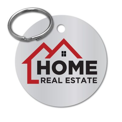 Metal Key Tag - 2" Diameter Circle, Aluminum