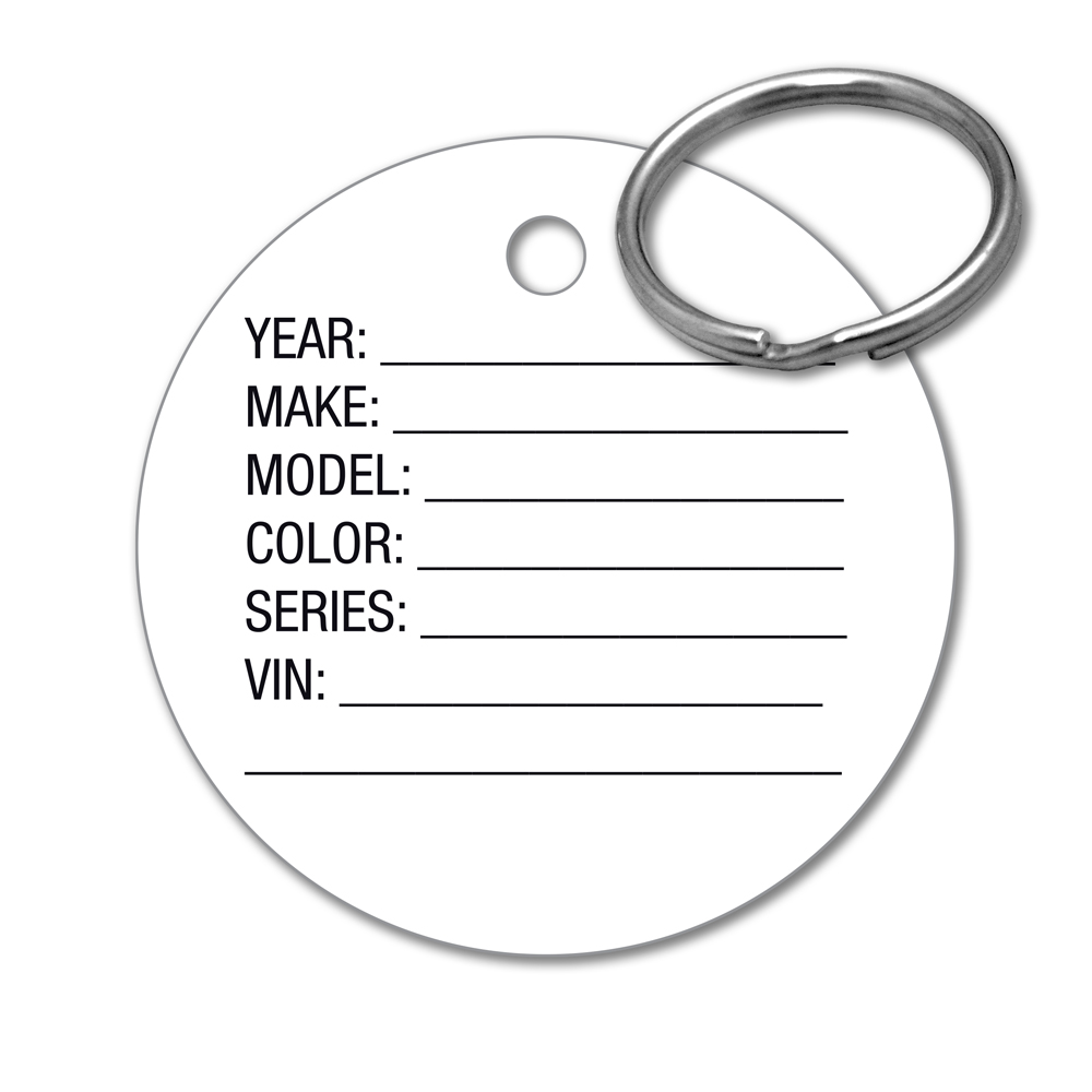 Plastic Key Tag - 2" Diameter Circle, PVC or Polycarbonate - Image 3